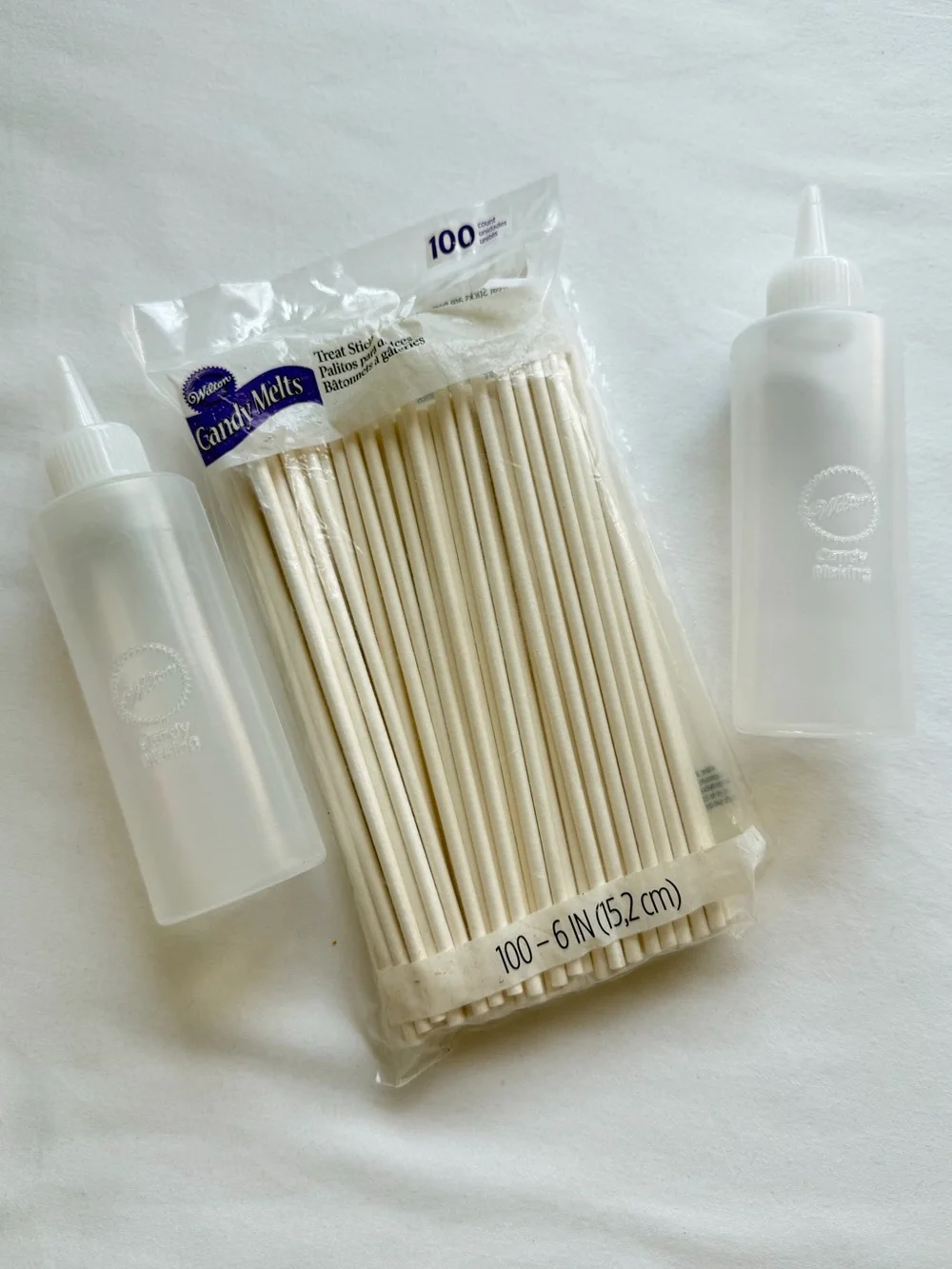 Wilton Candy Melts Treat Sticks & Candy Making Decorating Squeeze Bottles